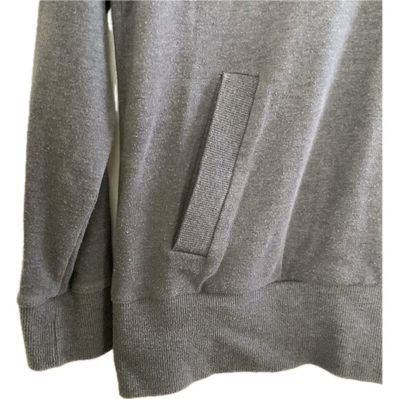 Banana Republic Shirt Womens S Gray V Neck Roll Collar Pockets Buttons Stretch - Picture 2 of 10